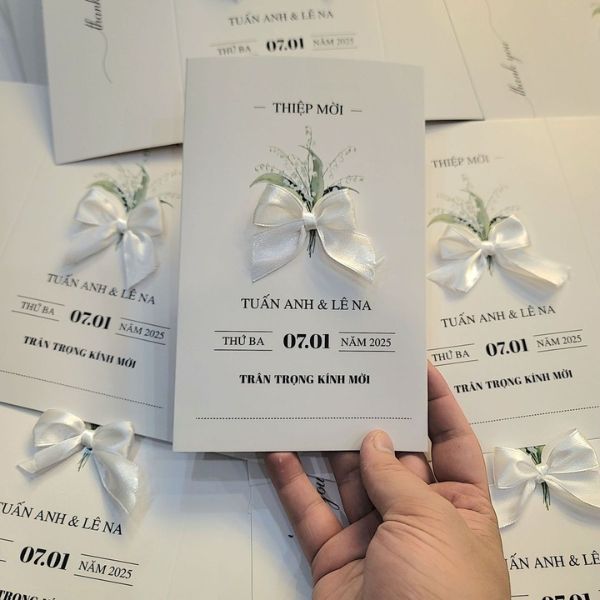 Mẫu thiệp cưới đẹp đơn giản