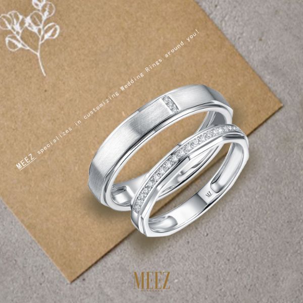 Cặp nhẫn cưới đính kim cương Big Love