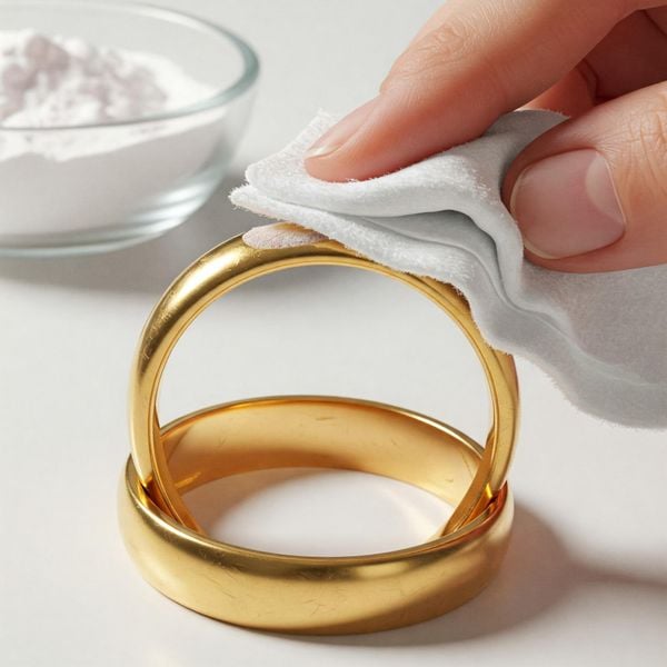 Dùng kem đánh răng và khăn mềm 