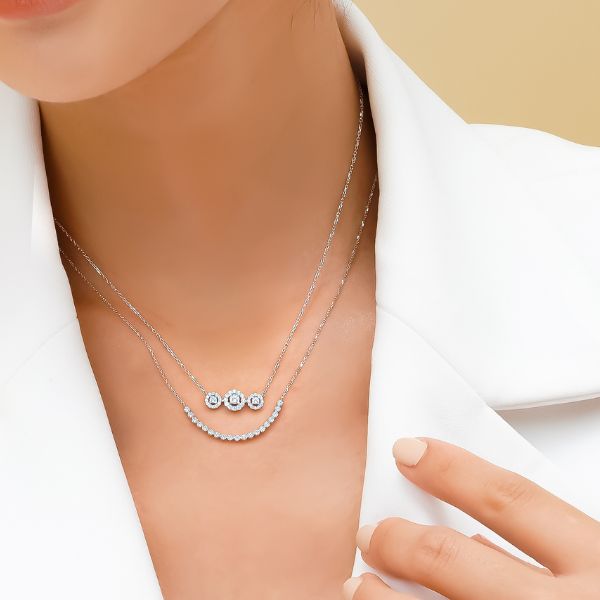 Thiết kế dây chuyền vàng trắng