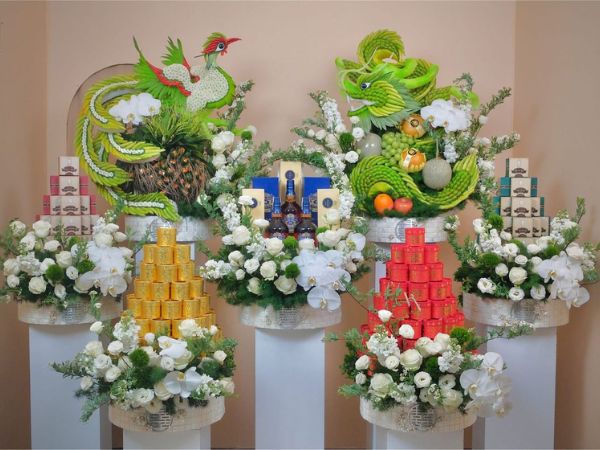 Ý nghĩa tráp ăn hỏi rồng phượng trong đám hỏi