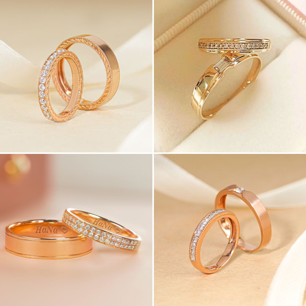 Nhẫn cưới kim cương Eternity và Half Eternity