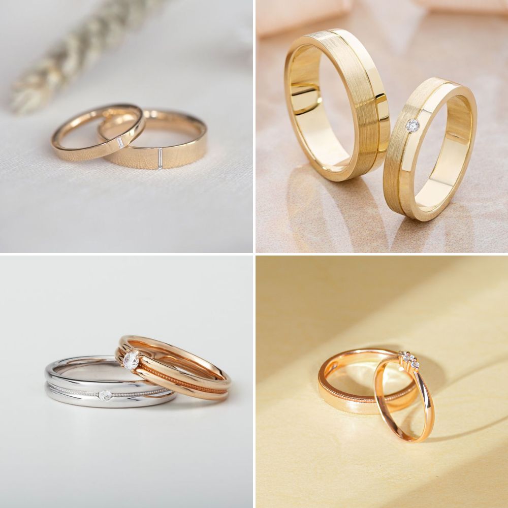 Nhẫn cưới kim cương tối giản