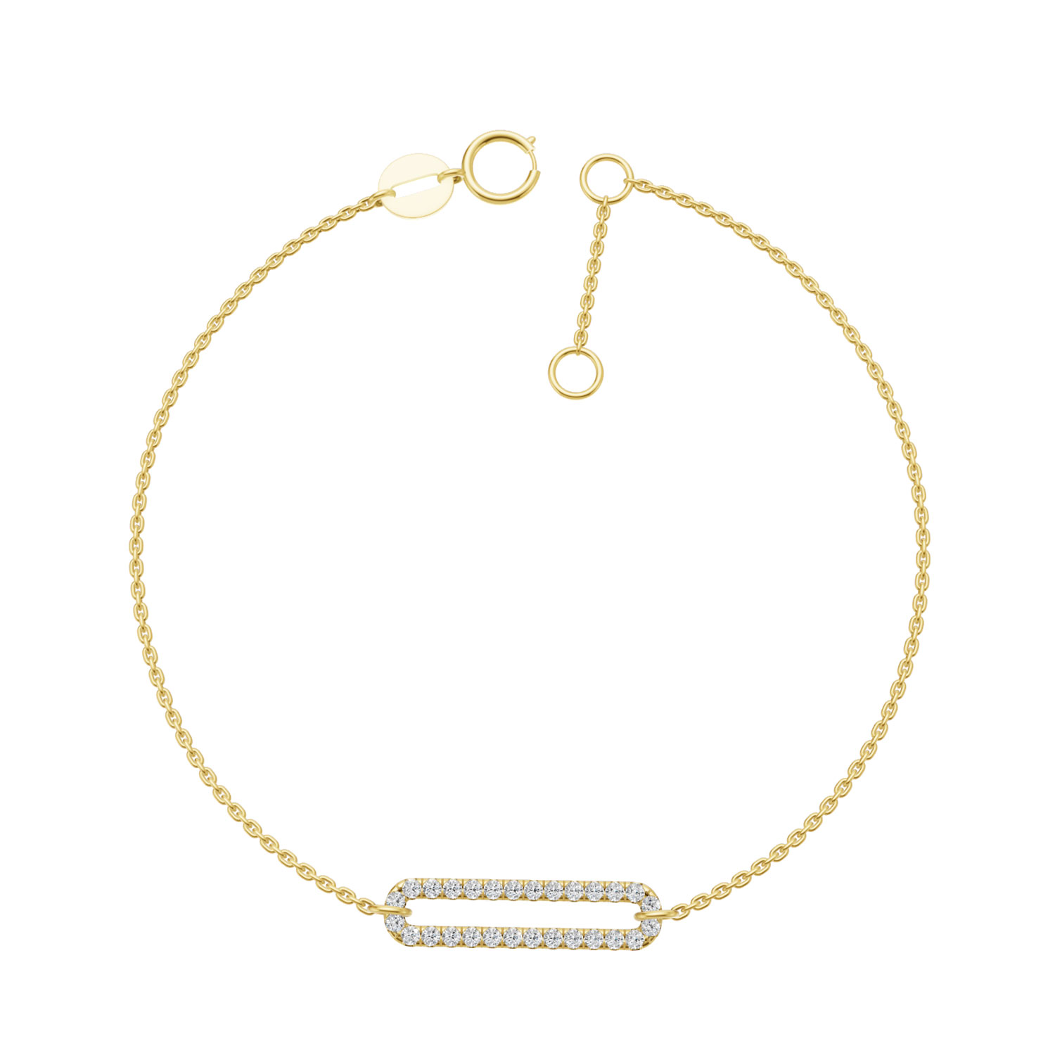 Vòng tay 10K Kim Cương Lab-grown Peace Vòng tay 10K Kim Cương Lab-grown Peace