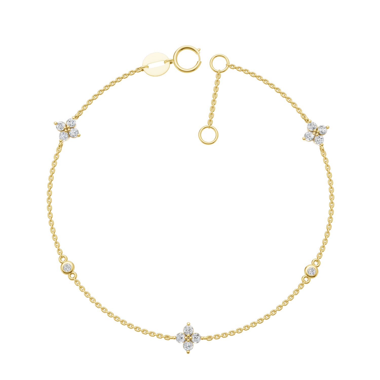 Vòng tay 10K Kim Cương Lab-grown Happiness Vòng tay 10K Kim Cương Lab-grown Happiness