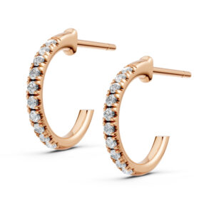 Hoa Tai Vàng 10K CZ Brooke dáng chữ C