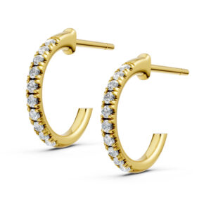 Hoa Tai Vàng 10K CZ Brooke dáng chữ C