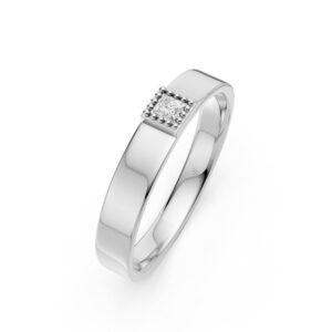 Nhẫn Cưới Nữ 10K CZ Paris Love-Solid Band