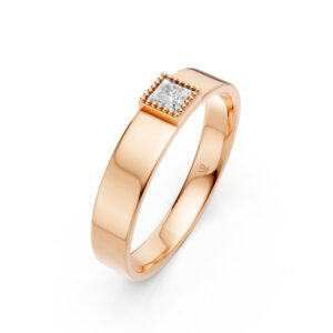 Nhẫn Cưới Nam 10K CZ Paris Love-Solid Band