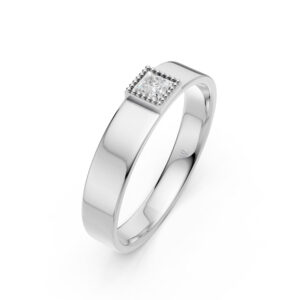Nhẫn Cưới Nam 10K CZ Paris Love-Solid Band