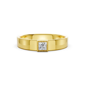 Nhẫn Cưới Nam 10K CZ Paris Love-Solid Band