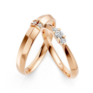 Cặp Nhẫn Cưới 10K CZ Sweet Dream-Solid Band