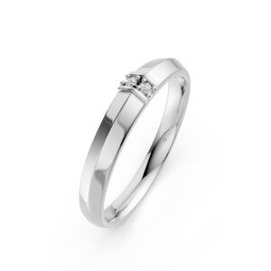 Nhẫn Cưới Nam 10K CZ Sweet Dream-Solid Band