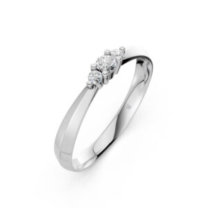 Nhẫn Cưới Nữ 10K CZ Sweet Dream - Slim Design(Solid Band)