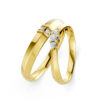 Cặp Nhẫn Cưới 10K CZ Sweet Dream - Slim Design(Solid Band)