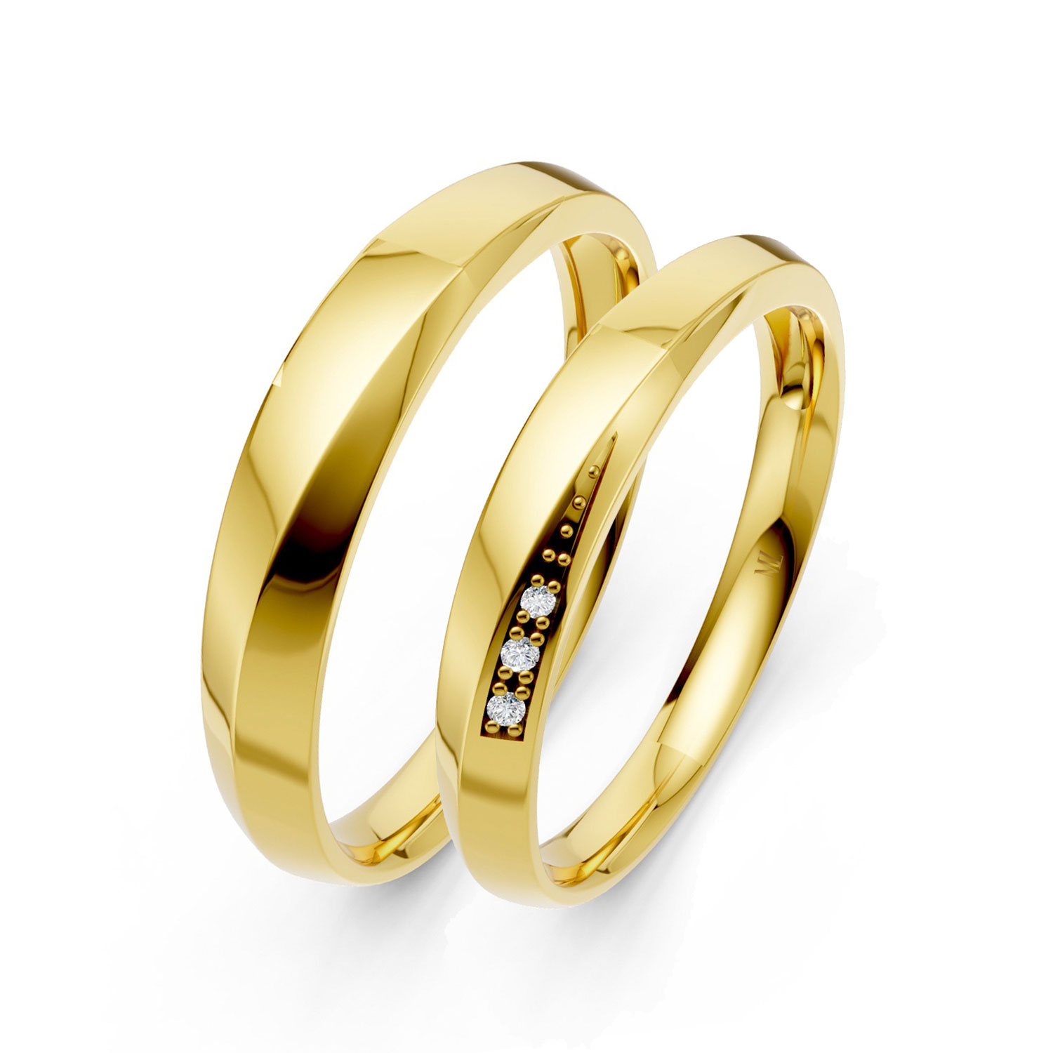 Cặp Nhẫn Cưới 10K CZ The Good Vibe Cặp Nhẫn Cưới 10K CZ The Good Vibe