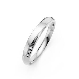 Nhẫn Cưới Nữ 10K CZ Good Vibes-Solid Band