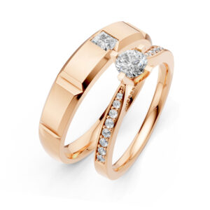 Cặp Nhẫn Cưới 14K CZ We Are The One