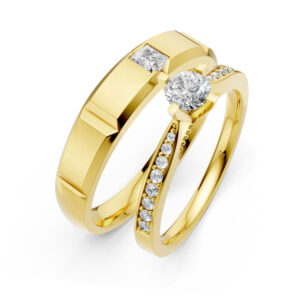 Cặp Nhẫn Cưới 14K CZ We Are The One