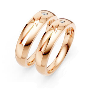 Cặp Nhẫn Cưới 14K Kim Cương Lab-grown Shooting Star