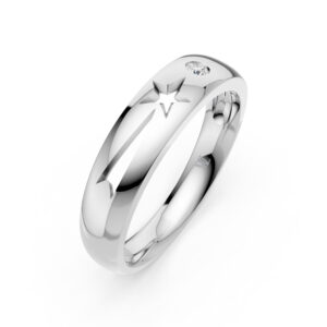 Nhẫn Cưới Nam 14K CZ Shooting Star