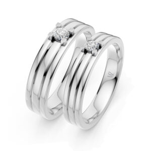 Cặp Nhẫn Cưới 14K Kim Cương Only You