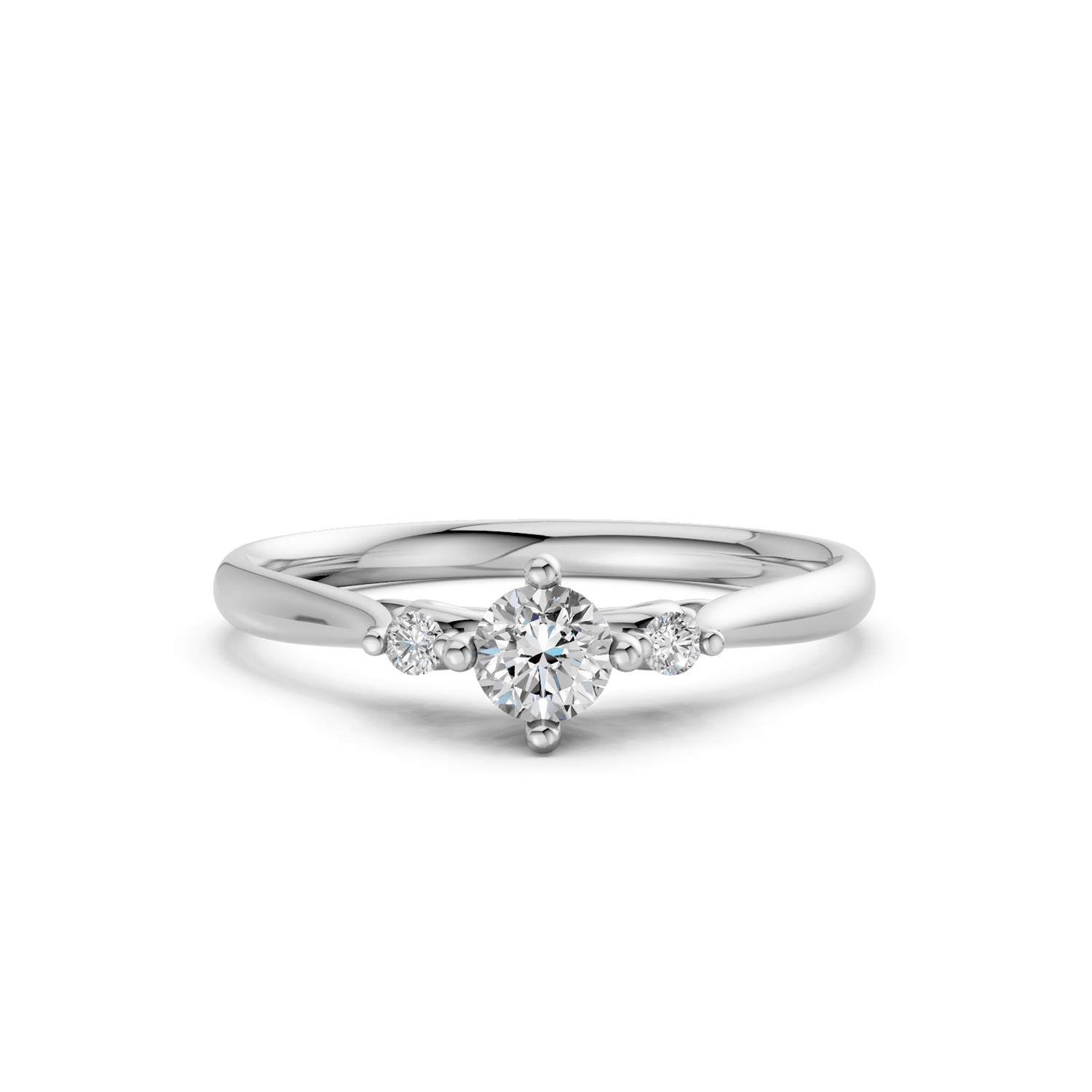 Nhẫn Cầu Hôn 10K CZ Little Lady-Slim Design Nhẫn Cầu Hôn 10K CZ Little Lady-Slim Design