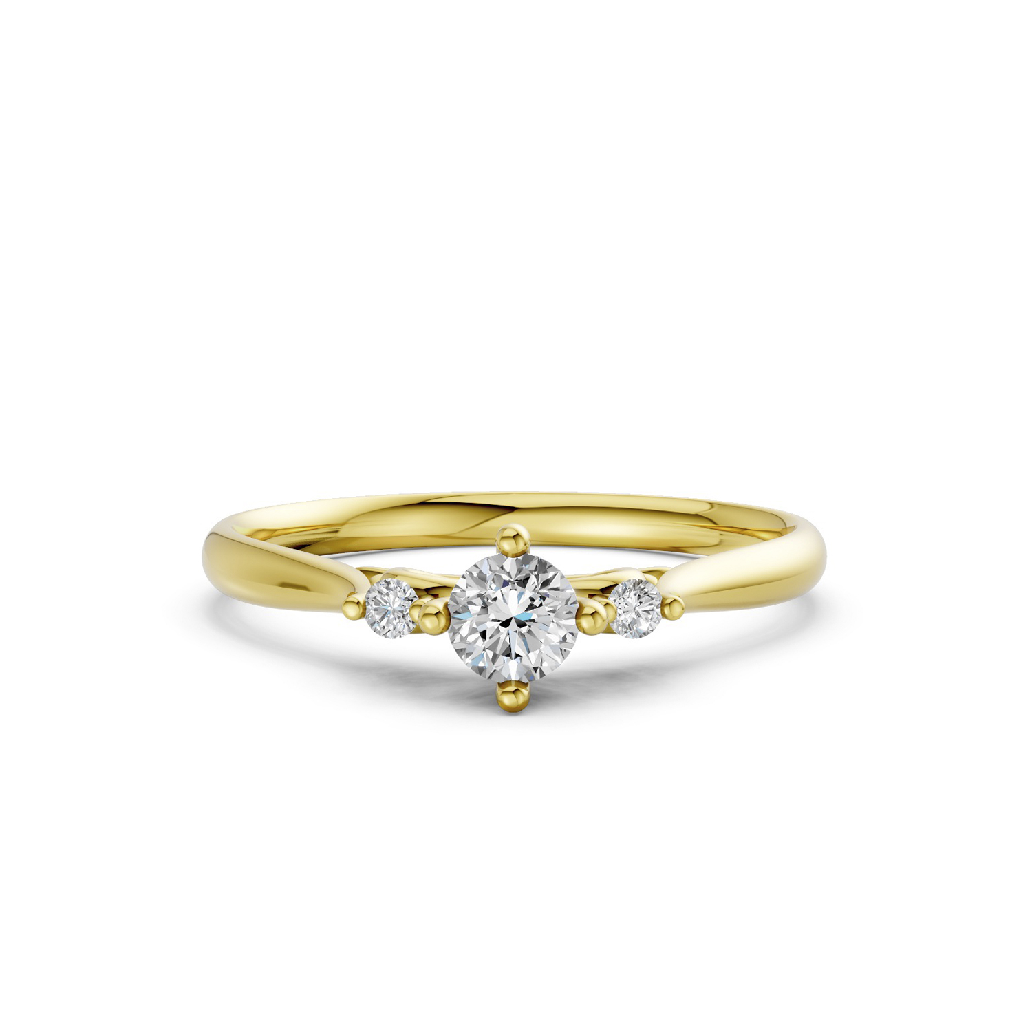 Nhẫn Cầu Hôn 10K CZ Little Lady-Slim Design Nhẫn Cầu Hôn 10K CZ Little Lady-Slim Design