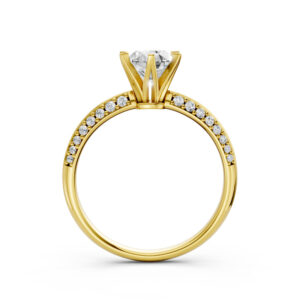 Nhẫn Cầu Hôn 14K CZ Crown Of Love