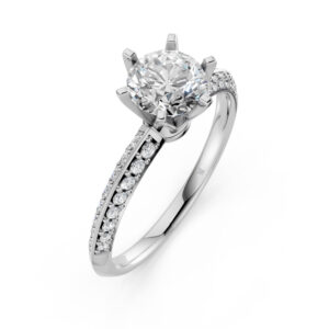 Nhẫn Cầu Hôn 14K CZ Crown Of Love