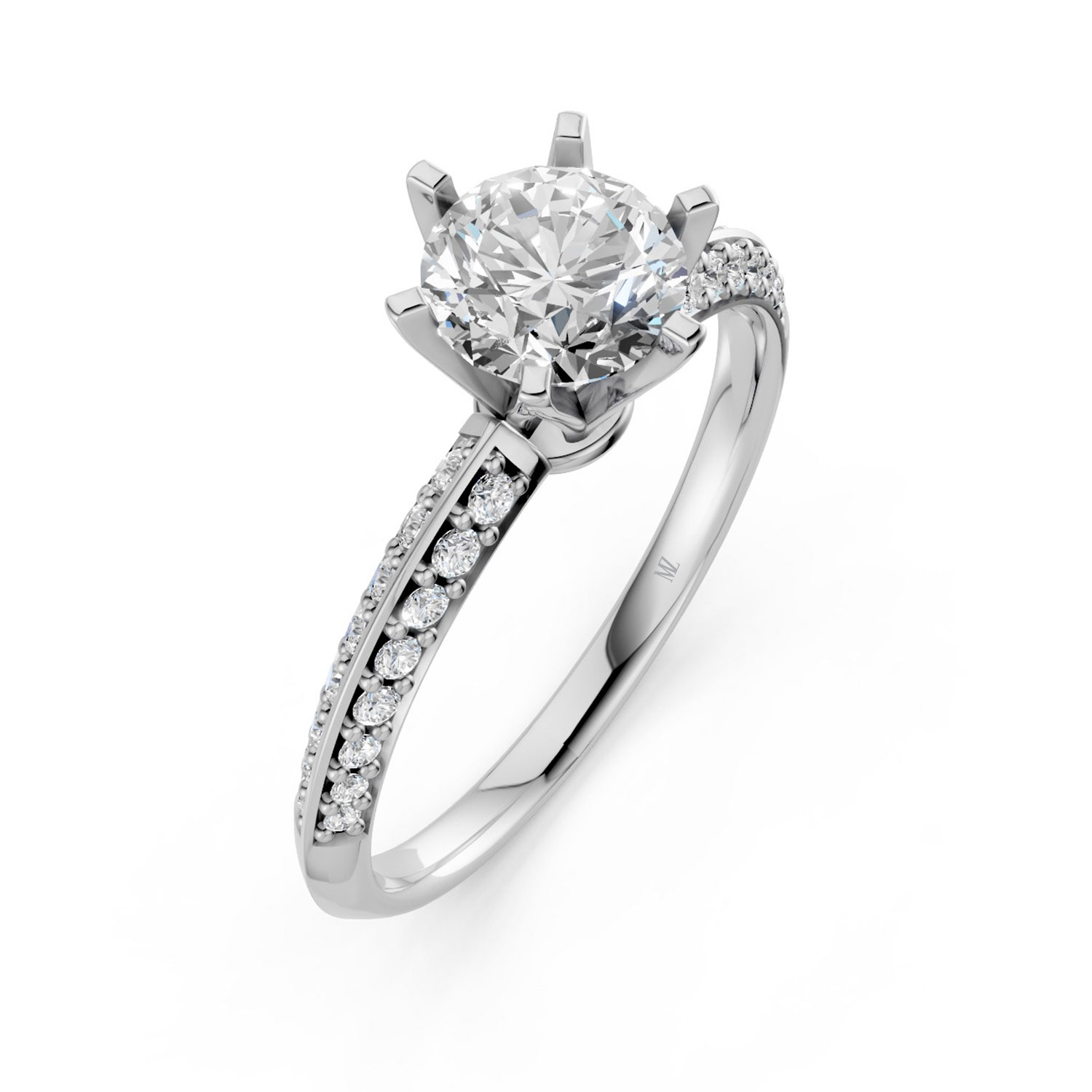 Nhẫn Cầu Hôn 14K CZ Crown Of Love Nhẫn Cầu Hôn 14K CZ Crown Of Love