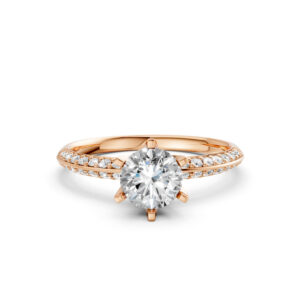 Nhẫn Cầu Hôn 14K CZ Crown Of Love