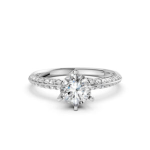 Nhẫn Cầu Hôn 14K CZ Crown Of Love