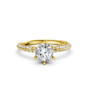 Nhẫn Cầu Hôn 14K CZ Crown Of Love