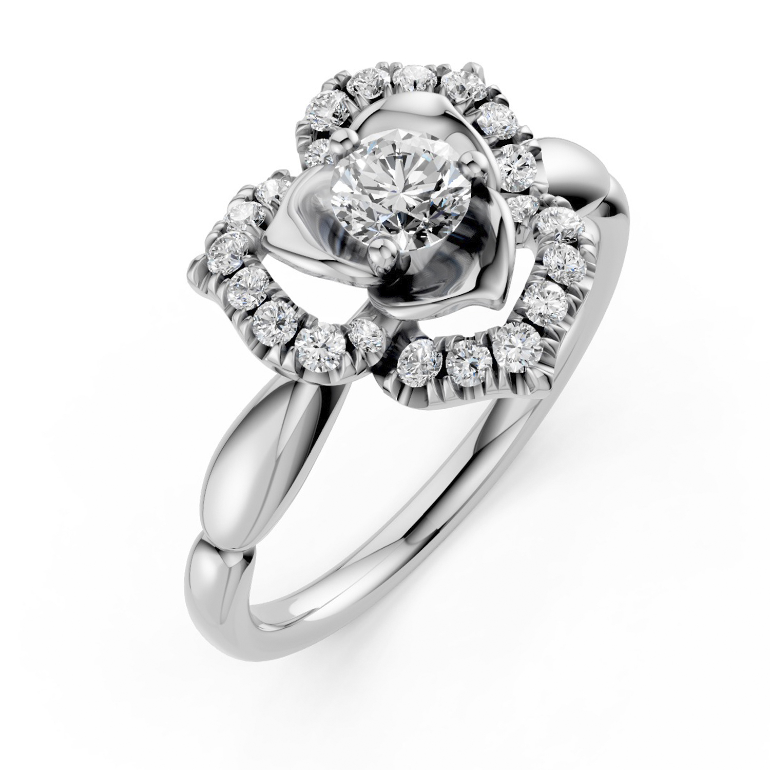 Nhẫn Cầu Hôn 14K Kim Cương Sweet-Brier Nhẫn Cầu Hôn 14K Kim Cương Sweet-Brier