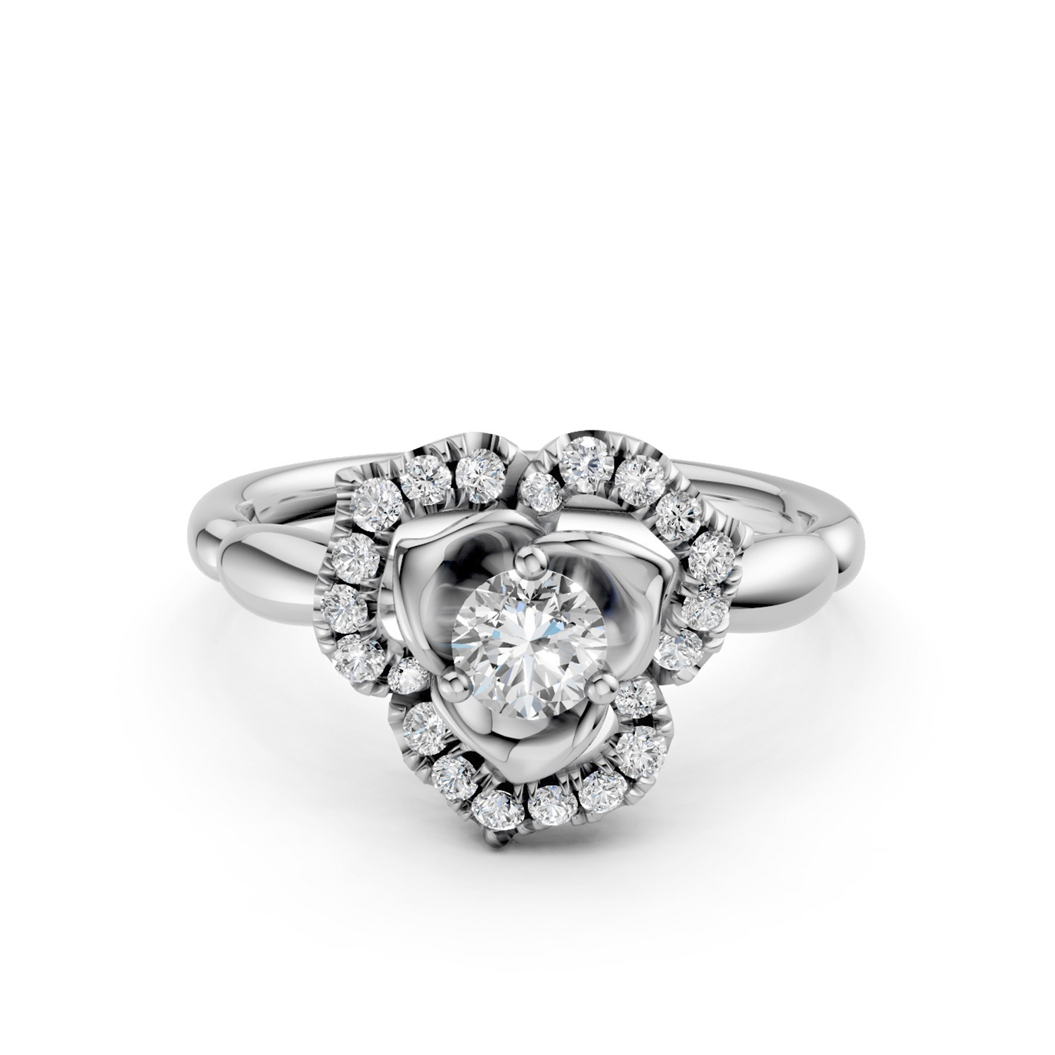 Nhẫn Cầu Hôn 14K Kim Cương Sweet-Brier Nhẫn Cầu Hôn 14K Kim Cương Sweet-Brier