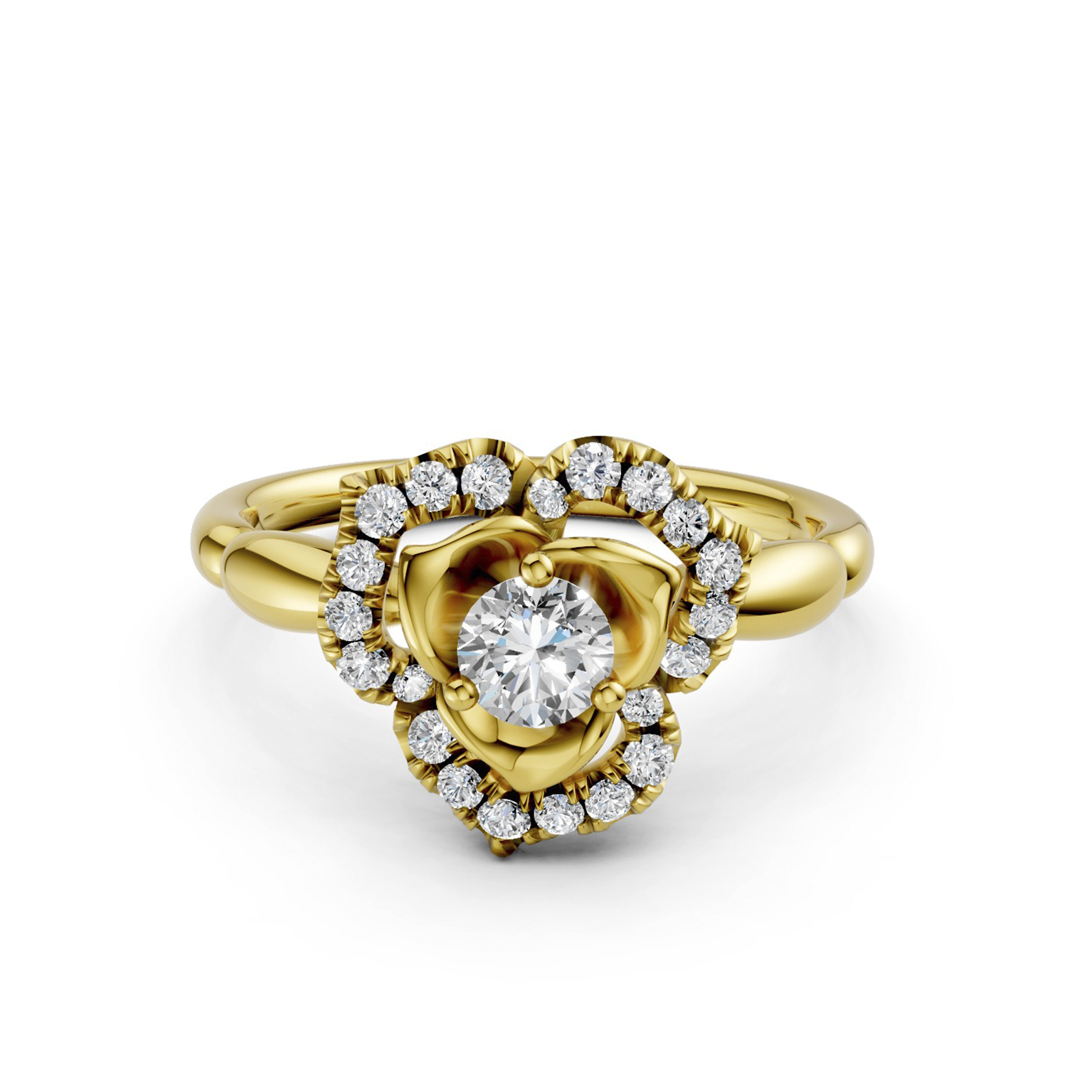 Nhẫn Cầu Hôn 14K Kim Cương Sweet-Brier Nhẫn Cầu Hôn 14K Kim Cương Sweet-Brier