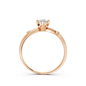 Nhẫn Cầu Hôn 14K Kim Cương Lab-grown Morning Glory-Slim Desig