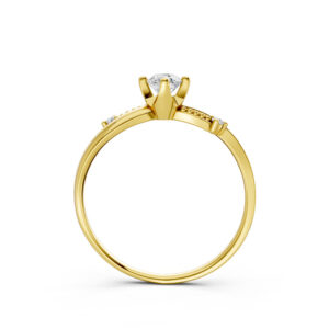 Nhẫn Cầu Hôn 14K Kim Cương Lab-grown Morning Glory-Slim Desig