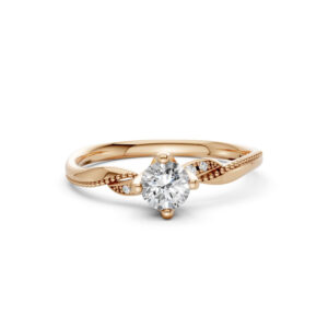 Nhẫn Cầu Hôn 10K CZ Love You To The Moon-Slim Design