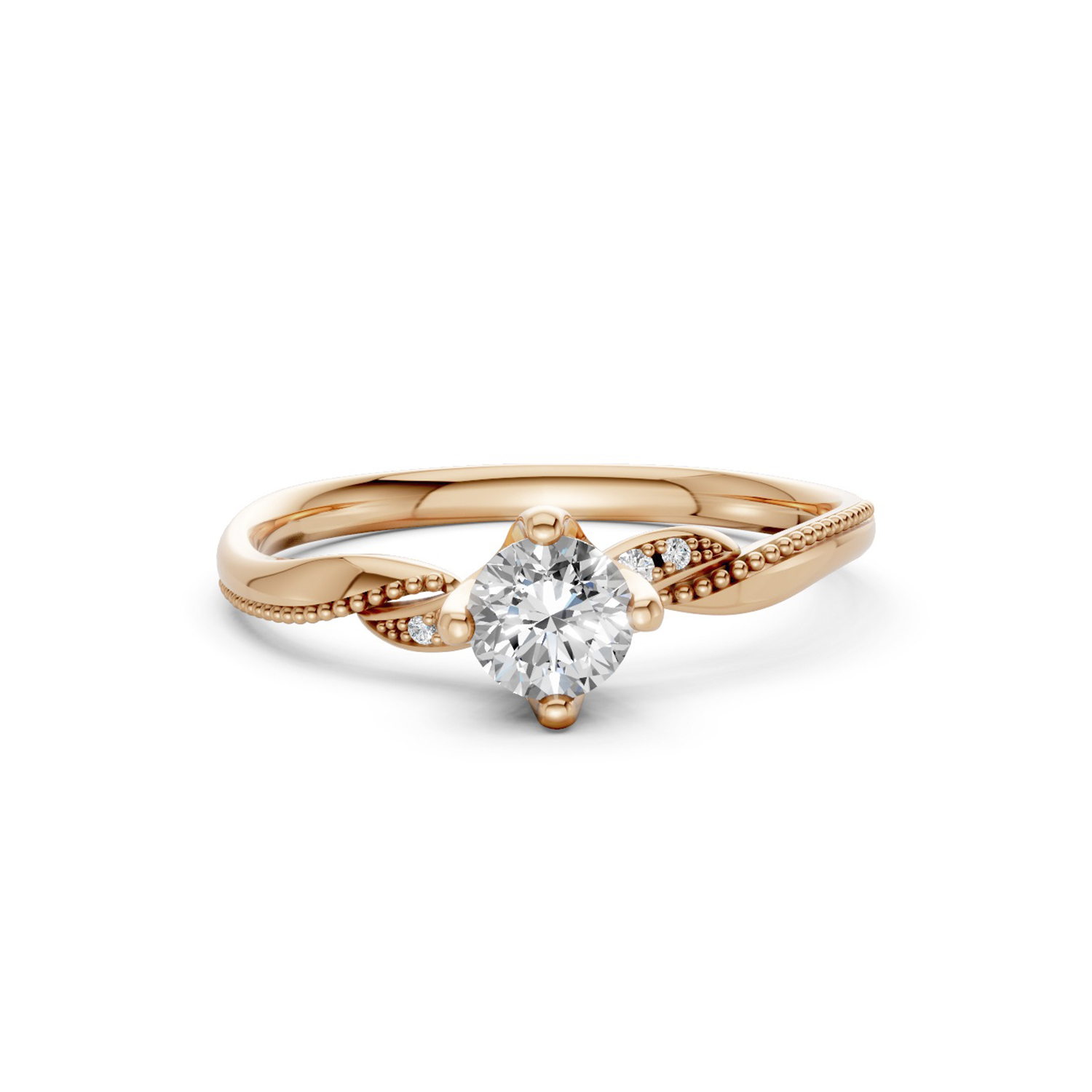 Nhẫn Cầu Hôn 10K CZ Love You To The Moon-Slim Design Nhẫn Cầu Hôn 10K CZ Love You To The Moon-Slim Design