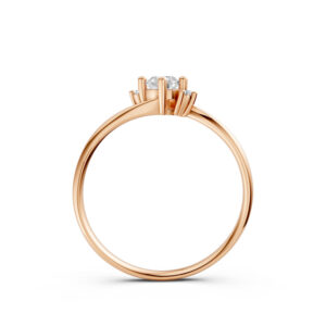 Nhẫn Cầu Hôn 14K Kim Cương Lab-grown Tiny Petunia-Slim Design