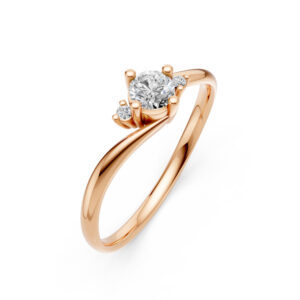 Nhẫn Cầu Hôn 14K Kim Cương Lab-grown Tiny Petunia-Slim Design