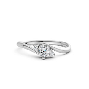 Nhẫn Cầu Hôn 14K Kim Cương Lab-grown Tiny Petunia-Slim Design