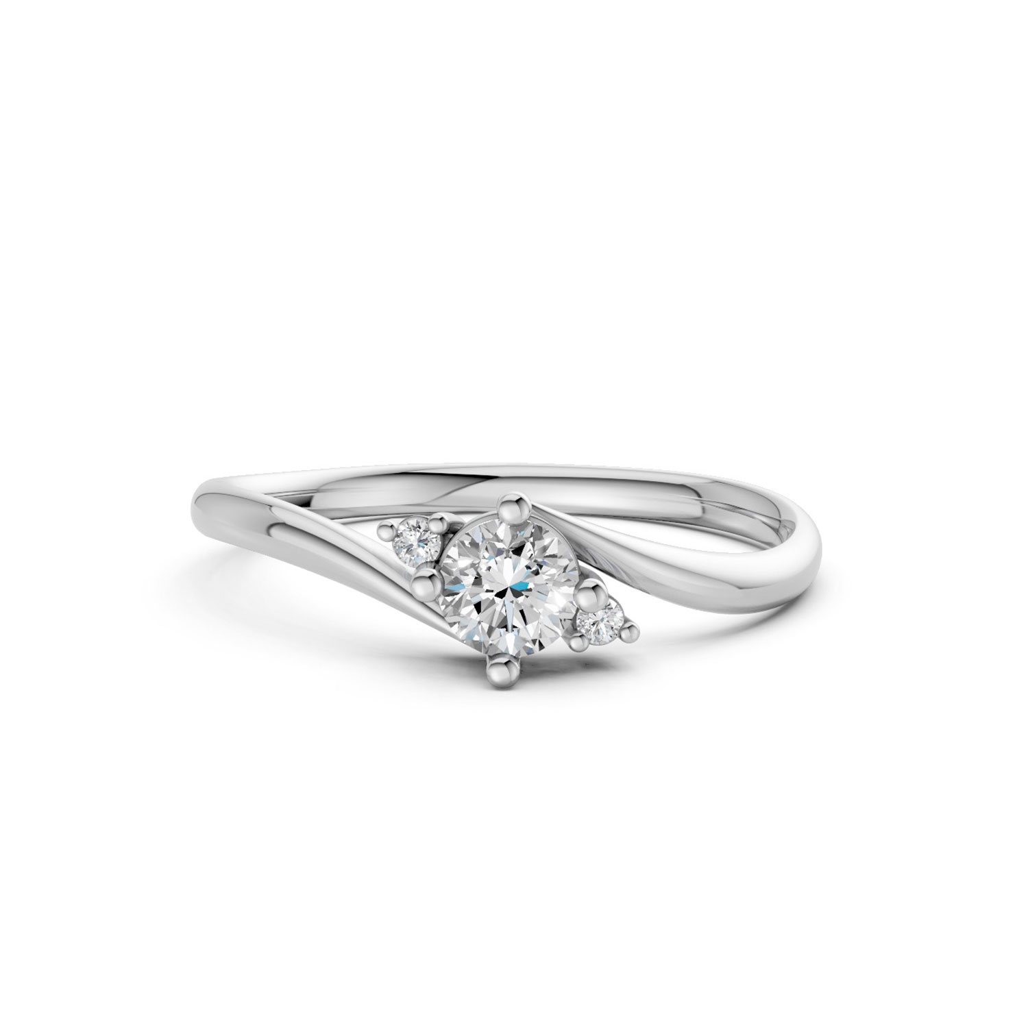 Nhẫn Cầu Hôn 14K Kim Cương Lab-grown Tiny Petunia-Slim Design Nhẫn Cầu Hôn 14K Kim Cương Lab-grown Tiny Petunia-Slim Design