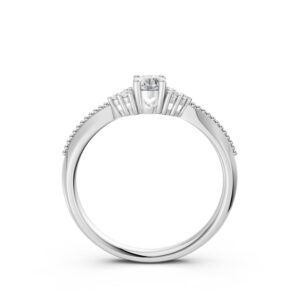 Nhẫn Cầu Hôn 14K Kim Cương White Mogra