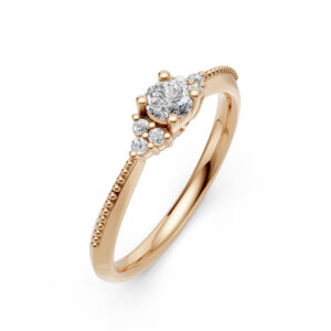 Nhẫn Cầu Hôn 14K Kim Cương White Mogra