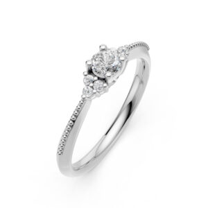 Nhẫn Cầu Hôn 14K Kim Cương White Mogra