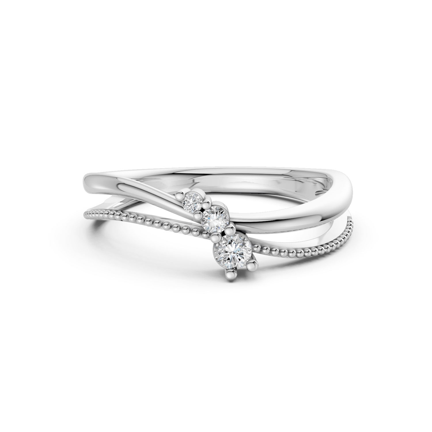 JDR0996-T-KW Nhẫn Vàng 10K CZ Fable