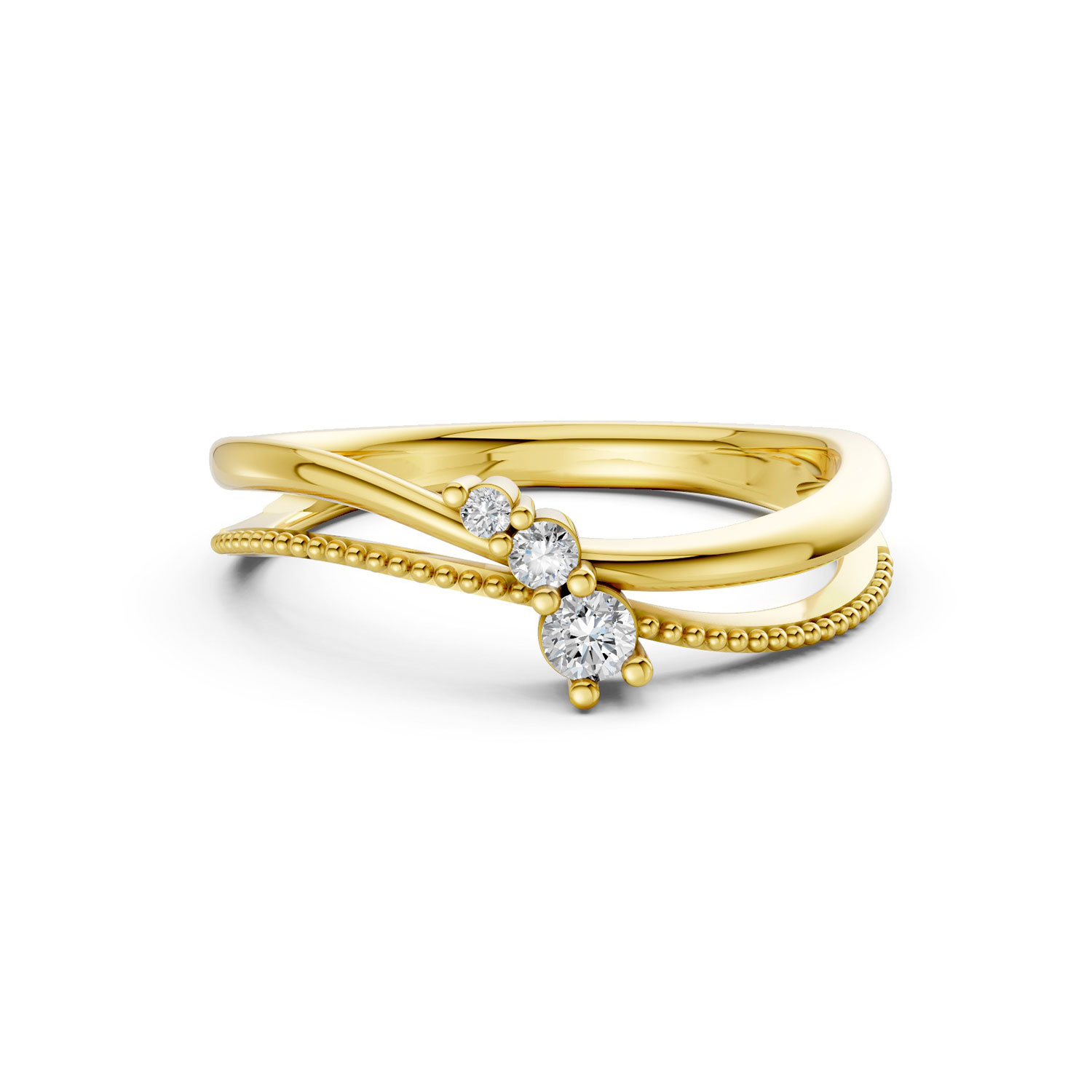 JDR0996-T-KY Nhẫn Vàng 10K CZ Fable